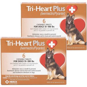 Tri-Heart©+狗,51 - 100磅。